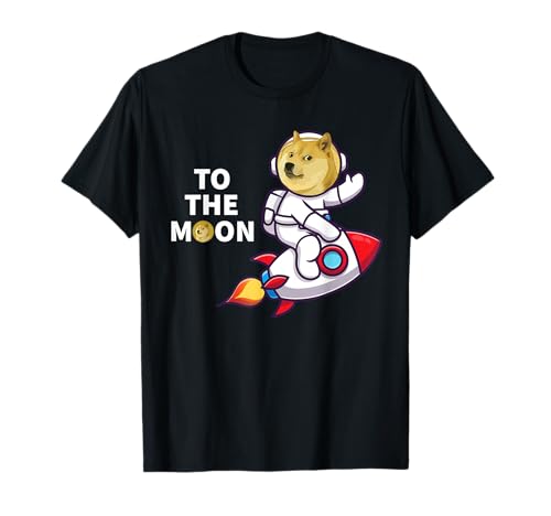 Dogecoin to the moon t-shirt cool doge coin crypto currency t-shirt