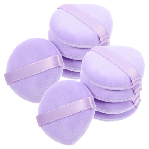 FOMIYES 10 Piezas Puff de polvo morado esponja maquillaje esponja de maquillaje líquido mini bocanadas soplo de polvo para polvo suelto bocanadas de maquillaje para polvo franela Púrpura