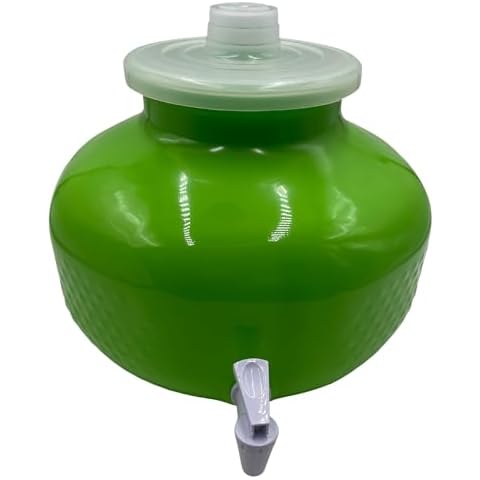 Vibrant 11L Plastic Water Dispenser with Convenient Spout - Dispensador para Agua con Llave - Color (Green/Verde) Cover