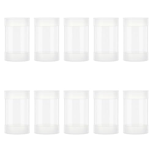 OLYCRAFT 10 Set Transparente Plastik Aufbewahrungsröhren 60x104mm Probierflaschen Organizer Boxen mit Deckel