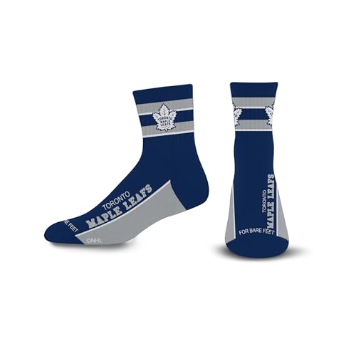 For Bare Feet NHL TORONTO MAPLE LEAFS Lil Deuce Quarter Sock Team Color Large