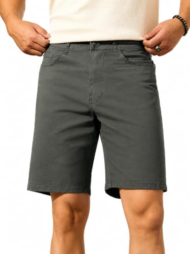 Image of The Souled Store Bermuda Shorts: Men and Boys Buttoned Waistband Solid Cotton Spandex Regular Fit Lightweight Everyday Casual Bermuda Shorts