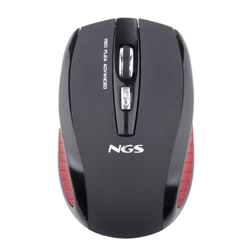 NGS Flea Advanced Red - Ratón óptico inalámbrico