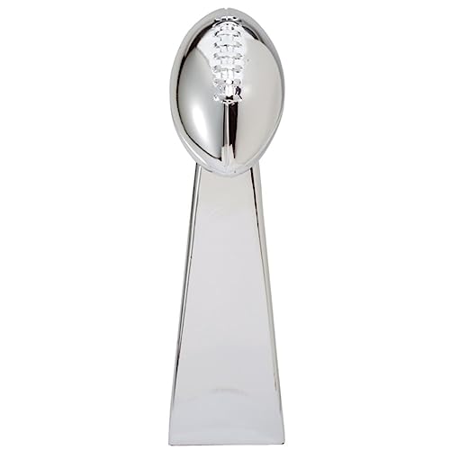 Chrome Football Tower Fantasy Football Replica Trophy with 4 Lines of Custom Text