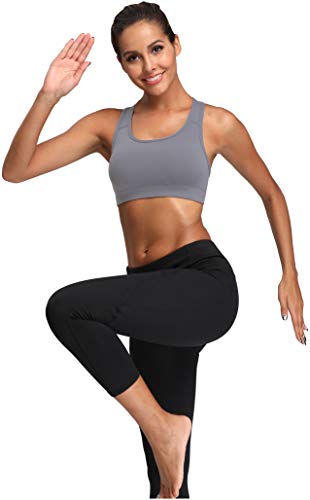 Image of Oalka Women's Racerback Sports Support Workout Running Bras | Oalka Women's Racerback Sports Support Workout Running Bras