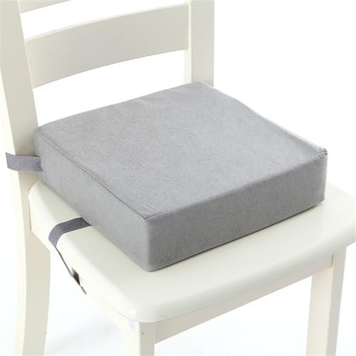 FANSU Cojín Alzador de Asiento para Niños, Impermeable Silla Bebe Cojines Infantiles per Silla Comer, Desmontable Bebé Cojines Elevador Silla de Viaje (Gris)