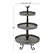 Deco 79 Metal Bird 3 Tiered Tiered Server with Scrolled Base, 16