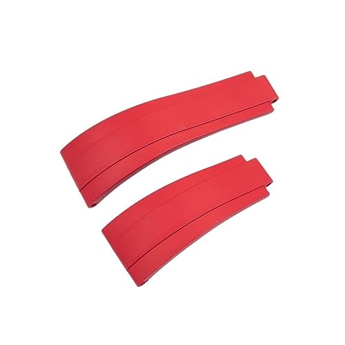 Bracelet FKM 20mm rouge résistant à la transpiration pour montres de sport