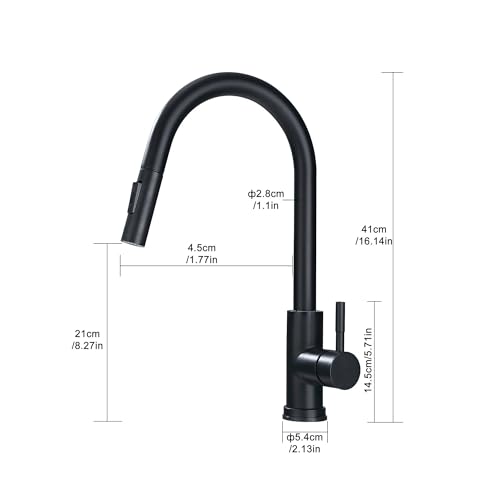 Grifo de cocina con sensor táctil inteligente y función extraíble fluida 4