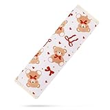 YR Seat Belt Cover for Kids, Soft Comfort Seat Belt Cushion for Children, Cute Cartoon Pattern Car Seat Belt Pads Cover for Girls and Boys, 1 Pack (Cute Bear)