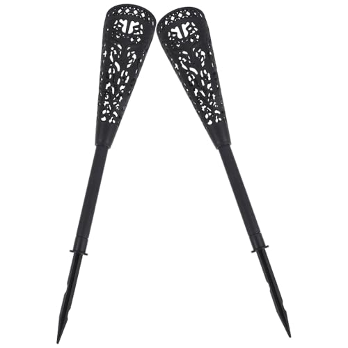 Gadpiparty Jarrones para Flores con Estaca para Cementerio 2 Piezas Plástico Resistente Intemperie Diseño Cónico Hueco para Tumbas y Decoración Exterior