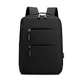 Almacenamiento: mochilas para laptop, bolsillos laterales frontales con cremallera, fáciles de sostener una botella de agua, lectores y un montón de otros artículos, diario, bolígrafos y lápices. Bolsa de computadora portátil con bolsillo lateral que se adapta a paraguas compactos y otros objetos pequeños. Contenido del paquete: 1 mochila para portátil