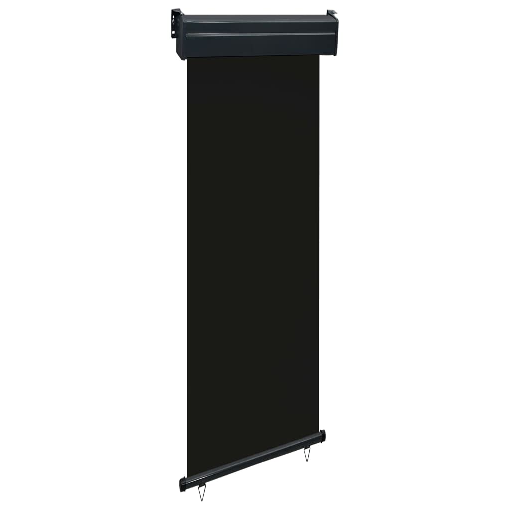 Markiza boczna, pionowa, ochrona przed słońcem, ochrona przed wzrokiem, ochrona przed wiatrem, roleta zewnętrzna, roleta balkonowa, zacienienie, 60 x 250 cm, czarna