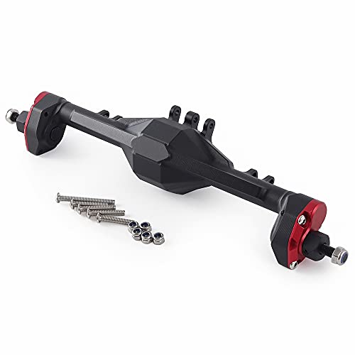 Cnc Machined Aluminum Integrated Front Rear Portal Axle Anodized For 1/10 Rc Crawler Car Axial Scx10 Ii Rgt 86100 Redcat Gen8 (Black) #TOP6