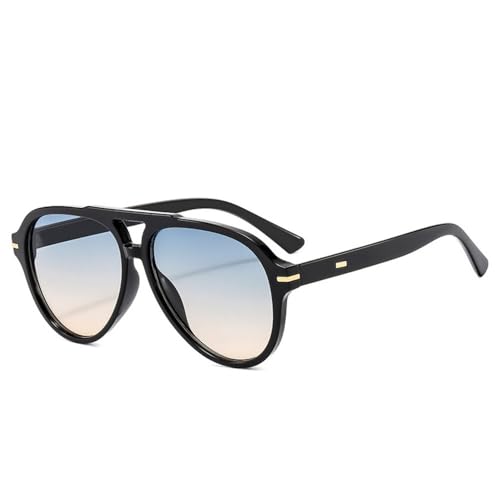 Lunettes de soleil rétro double pont blocage UV400 total et verres dégradés confort
