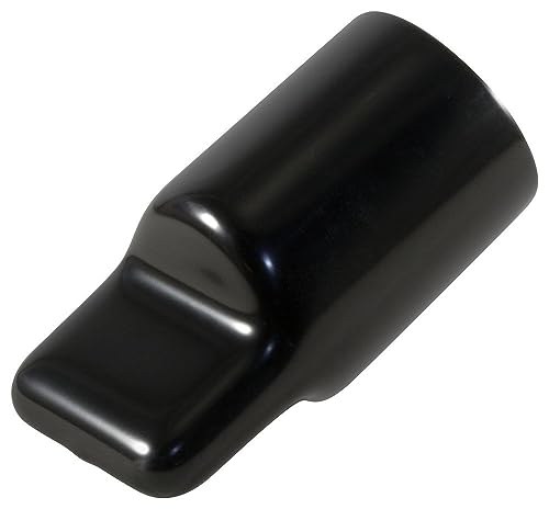 Capuchons en plastique avec languette plate VFC-1230-16 vinyle noir embout tube rond 1,230