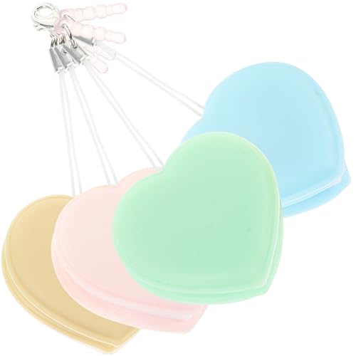 SOLUSTRE Heart Shaped Macaron Lens Cleaning 4pcs Phone Screen Cleaner Glasses Eye Glass Screen Wipers Random Color
