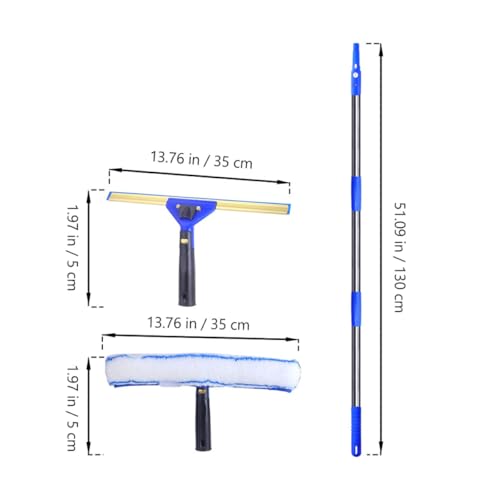 Raclette à vitre extensible en acier inoxydable et microfibre - 3