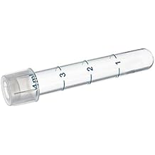 115262 Culture Tube with Snap Vent Cap, Round Bottom, Sterile, 12mm Diameter, 75mm Height, 5ml Nominal Volume, Polypropylene Pack of 2000