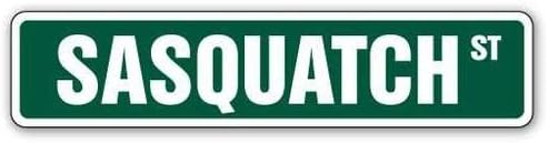 [SignJoker] Sasquatch Street Sign Bigfoot ape Like Animal Gift Wall Plaque Decoration