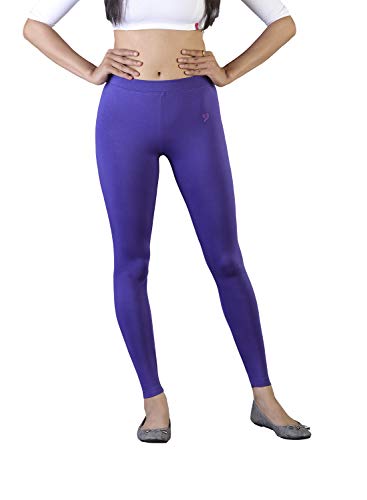 Image of TWIN BIRDS Super Stretchable Cotton Elasthane Fabric Ankle Length Leggings for Women