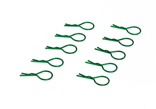 EDS Racing Products Big Body Clips for 1/10 Scale (Metallic Green) (10pcs)