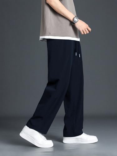 Image of GRECIILOOKS Men's Baggy Track Pants | Oversized Loose Fit Joggers for Men | Comfortable Streetwear & Gym Wear Lower | Casual Stylish Track Pant