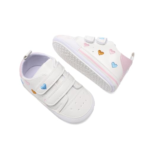 Image of Clowora Baby Boys Girls Shoes Non-Slip Rubber Sole Sneakers Infant First Walking Toddler Crib Shoes Newborn Loafers Flats.