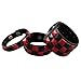 Studded Bracelet Set Checkered Accessories Emo Punk Style Cuff Scene Jewerly Kit Retro 90s Y2k Fashion Item Rave Outfit (Black and Red Double Rows,Adjustable)
