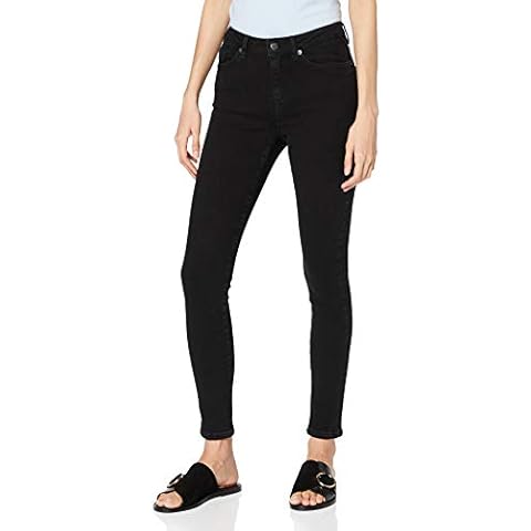 SELECTED FEMME Women's SLFSOPHIA MW Skinny Jeans U NOOS, Black Denim, 27/32 Cover