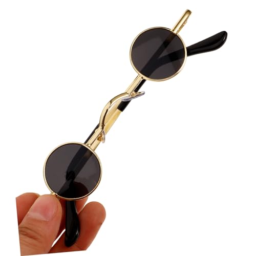 KESYOO 20pcs Vintage Round Sunglasses for Men and Women Retro Eyewear Gold Frames and Lenses Small Circle Sunglasses for Festivals and Casual Wear4