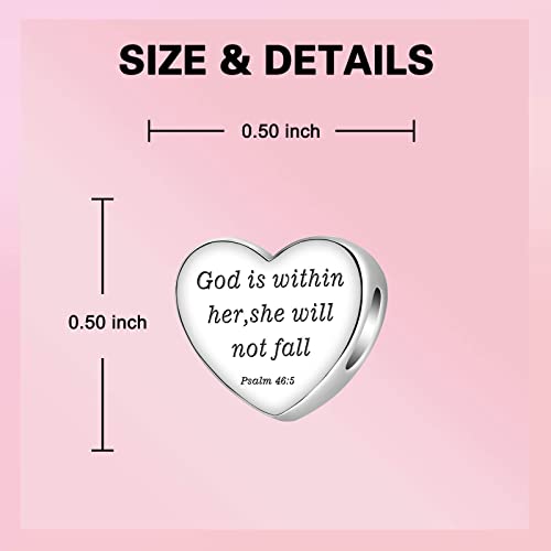 Image of LUXILLA Love You Best Friend Grandma Wife Heart Charm 925 Sterling Silver Charms Fit for Bracelets Necklace Jewelry Gift for Women