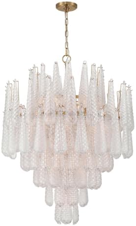 Crystorama 21 Light Aged Brass Chandelier