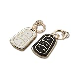 SHEJISI Car Key Fob Cover Gold Soft Keychain,Girly Full Covers Keys Shells,Beautiful and Shiny Autom