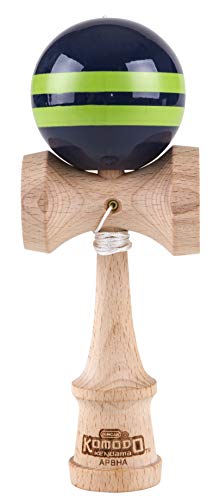 Duncan Toys Komodo Kendama, Blue w/ Green Stripes