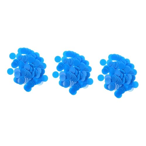 CIYODO 3sets Bingo Poker Chips 100 Plastic Bingo Chips Markers Multi-Color for Entertainment Educational Activities 100pcs*3