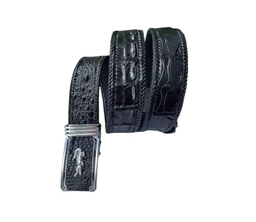 Genuine crocodile hornback leather skin belts buckle for men, real alligator Men's belt, strap width 1.57