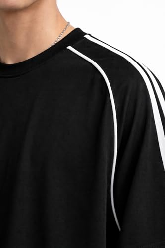 Image of NETCLICK Men's Plain Polycotton Relax Fit Round Neck Half Sleeve T-Shirt, Gym & Travel