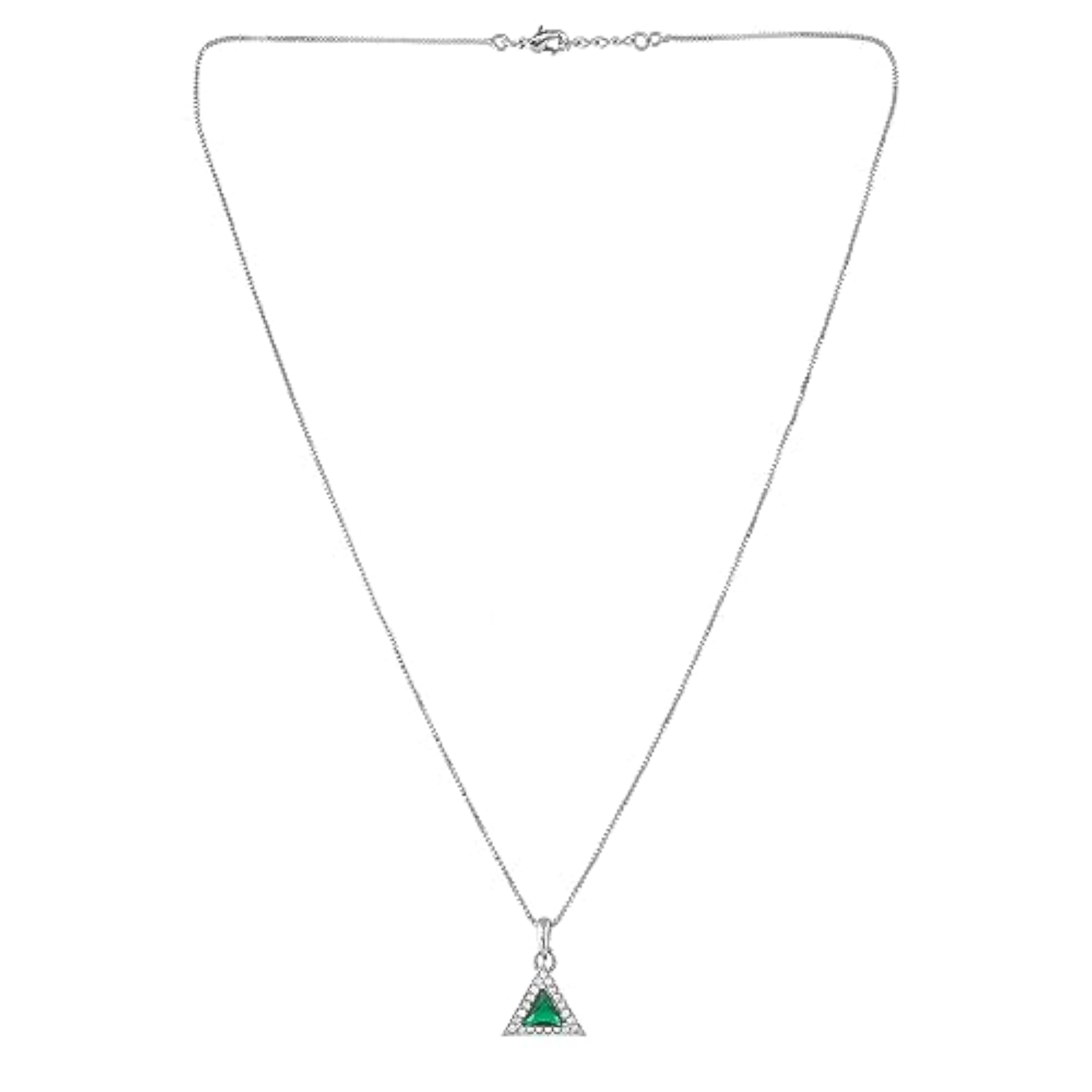 Green Triangle Cut CZ Jewelry Box Set