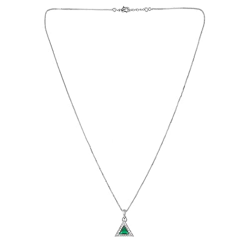 Green Triangle Cut CZ Jewelry Box Set