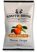 Smith Brothers Cough Drops - Warm Apple Pie With Cinnamon Flavor Beads - Throat Drops - 30 Drops Per Package - Pack of 2 (60 Drops Total)