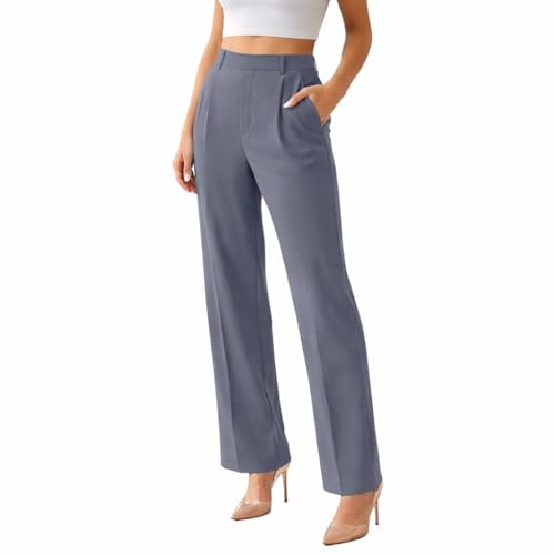 SEANECK Women&rsquo;s Work Pants/Office Trousers &ndash; High-Waisted, Straight Leg...