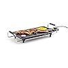 HENDI Teppanyaki grillplaat, tafelgrill, bakplaat met anti-aanbaklaag, elektrische grill, uitneembare en instelbare…