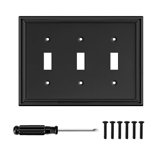 Placas de interruptor basculante negras para tapar marcas de pared 2