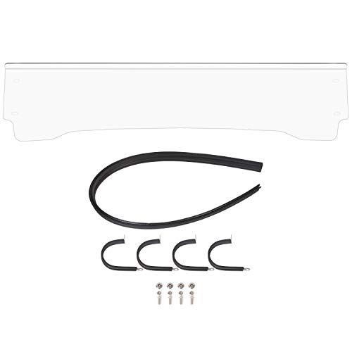 Ecotric Clear Half Windshield Polycarbonate Compatible With Polaris 2008-2013 Rzr 800 2014 Rzr 900 2015-2020 Rzr Xp 2011-2013 Rzr Xp 900 #TOP5
