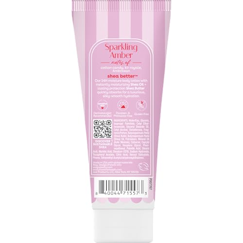 Image of eos Shea Better Travel Size Body Lotion, Sparkling Amber, Limited Edition Skin Care, 24-Hour Moisture, Body Lotion for Women, travel size toiletries, Vegan, 2.5 fl oz