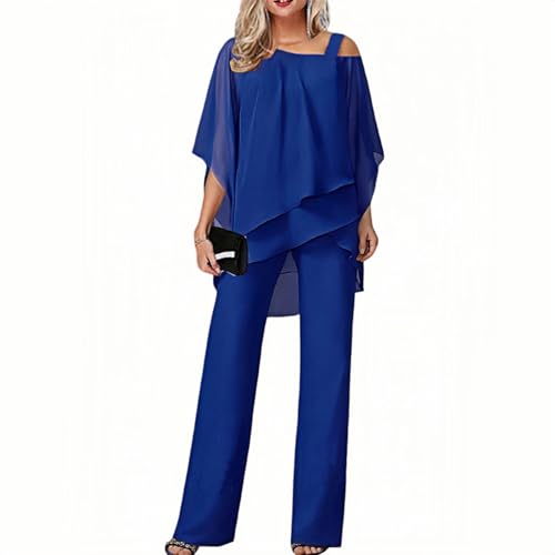Conjunto de top de gasa y pantalones palazzo ideal para cenas de gala y fiestas de noche