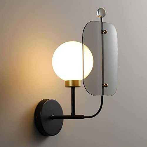 Aplique de pared LED interior de vidrio para salón y pasillos
