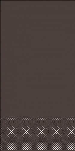 Mank Servietten aus Tissue 33 x 33 cm | 1/8 Falz Serviette | Premium Einweg-Serviette | saugstark | Uni | Basic | 100 Stück| (Braun, 33 x 33 cm)