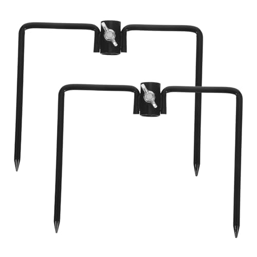 TOYANDONA 2pcs Outdoor Garden Ground Plug Flagpole Stabilizer for Lawn Flag Pole Made of Material for Garden Flag Holder and Umbrella Ground Spike for Outdoor Lawn Use